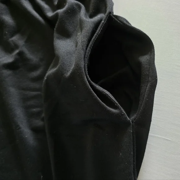 Who What Wear Dress Size XL Black Tiered Midi 3/4 Sleeve Puff Sleeve, Pockets - Picture 5 of 9